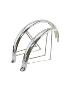 24 Flared Adjustable Middleweight Fender Set Chrome.